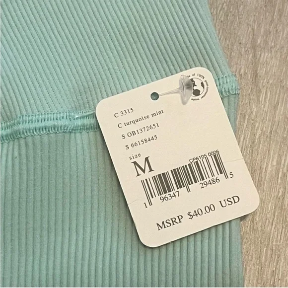 NWT Free People Movement Free Throw Shorts in Turquoise Mint - Picture 6 of 9